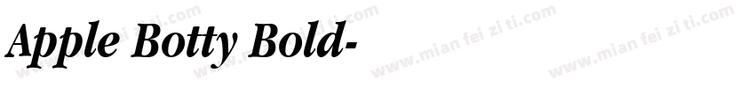 Apple Botty Bold字体转换